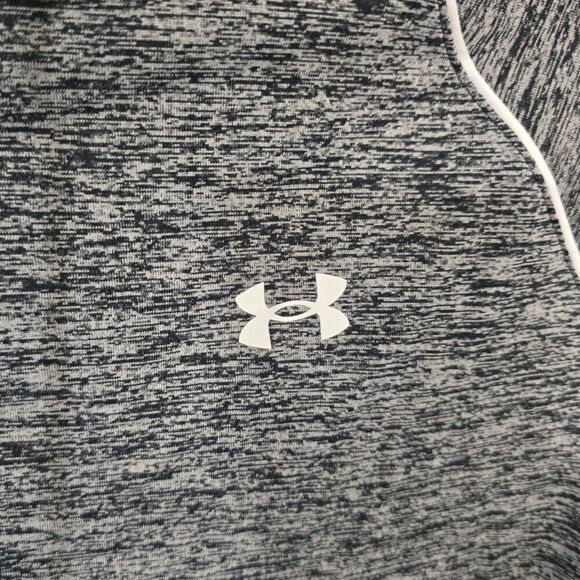 Under Armour UA Womens M Velocity Logo Pullover Hoodie Gray High Neck Athletic - Picture 4 of 5